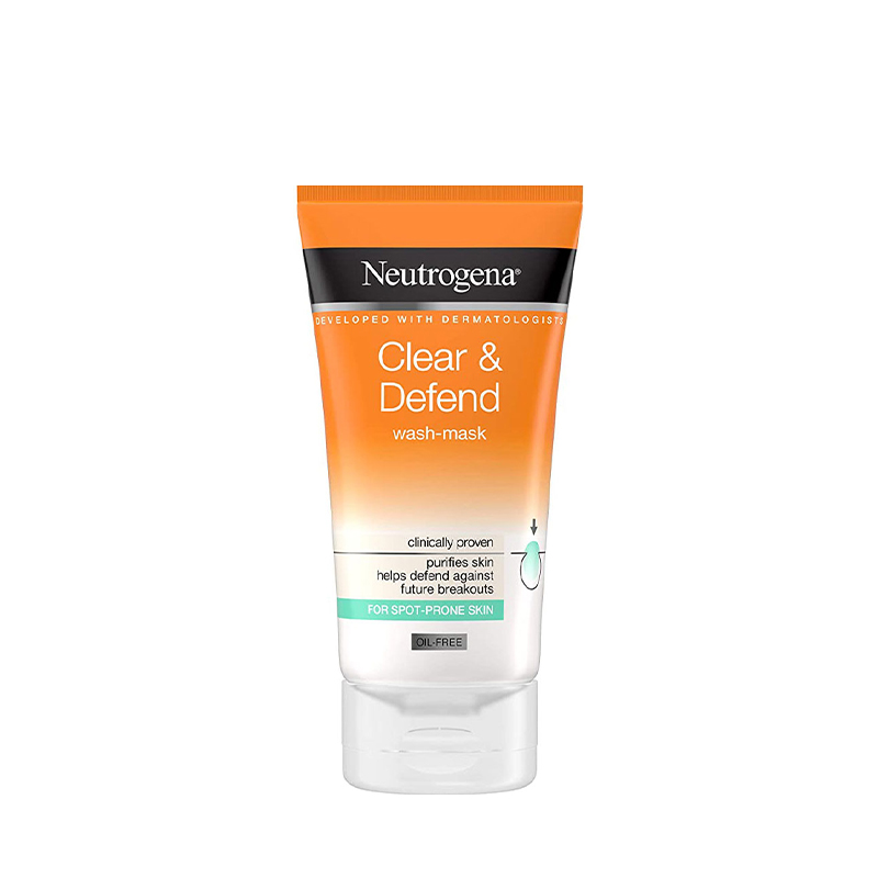 ماسک و پاک کننده صورت کلیر اند دفند پوست چرب نوتروژینا