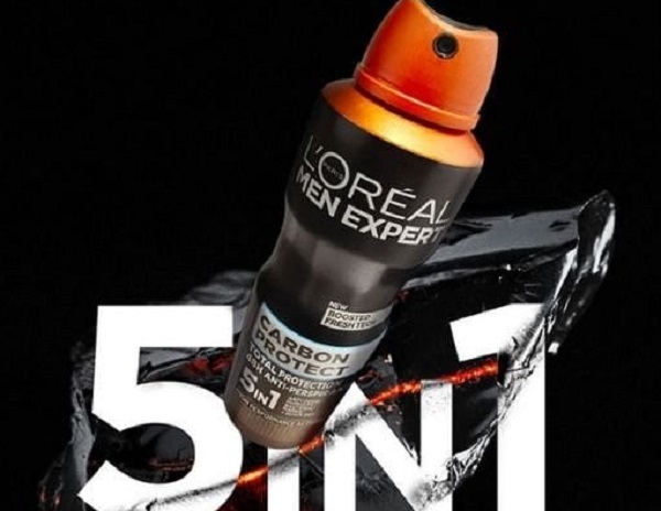اسپری بدن انتی باکتریال کربن پروتکت 5 در 1 مردانه لورئال 