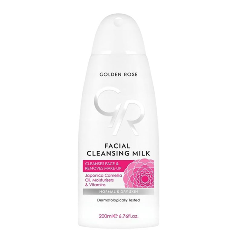 شیر پاک کن پاک کننده پوست فشیال کلینزینگ میلک  پوست خشک و نرمال گلدن رز