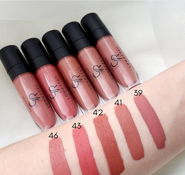 رژ لب مایع مات ویتامین E لانگ استی گلدن رز